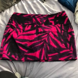 Express Tropical Print Mini Skirt